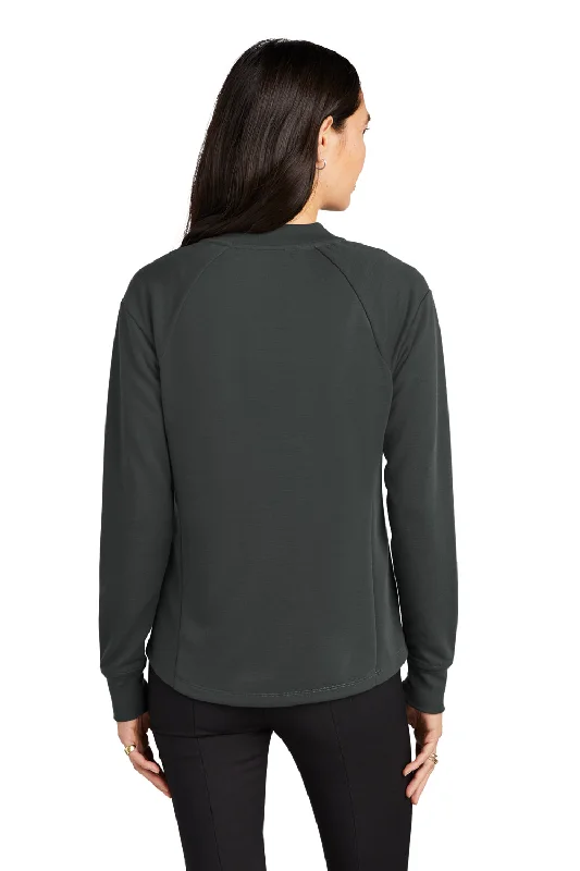 Mercer+Mettle Womens Double Knit Full Zip Bomber Jacket - Anchor Grey