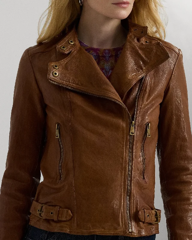 Women's Leather Motercycle Jacket