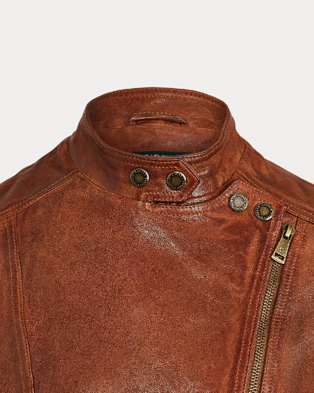 Women's Leather Motercycle Jacket