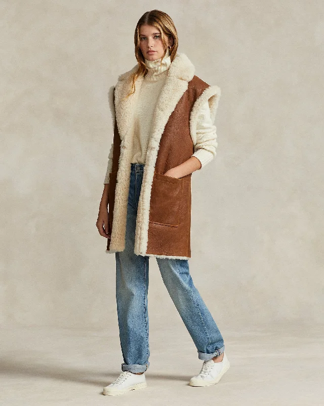 Women's Reversible Shearling Gilet