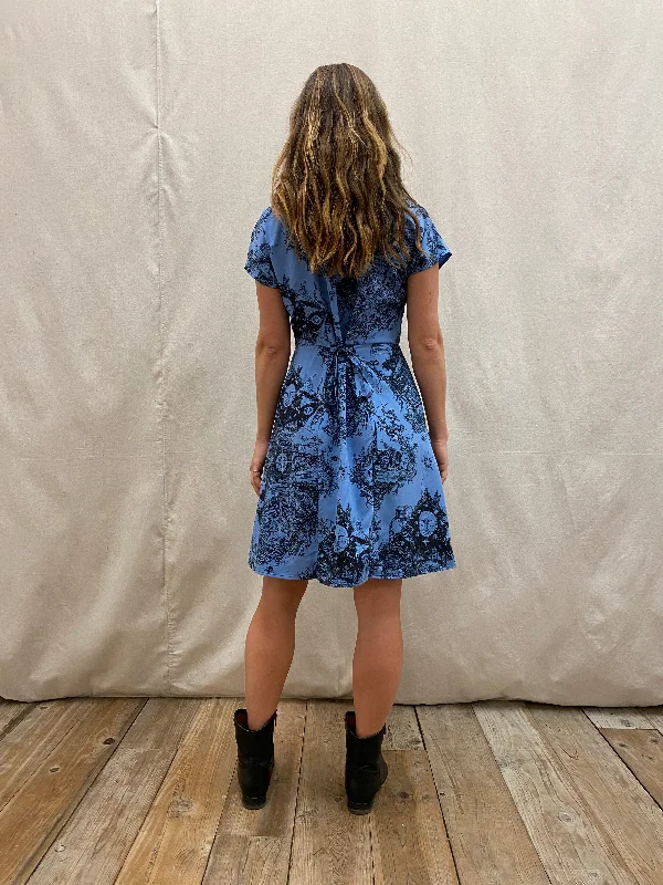 Dolman Dress in Earth Worship in Ocean Blue