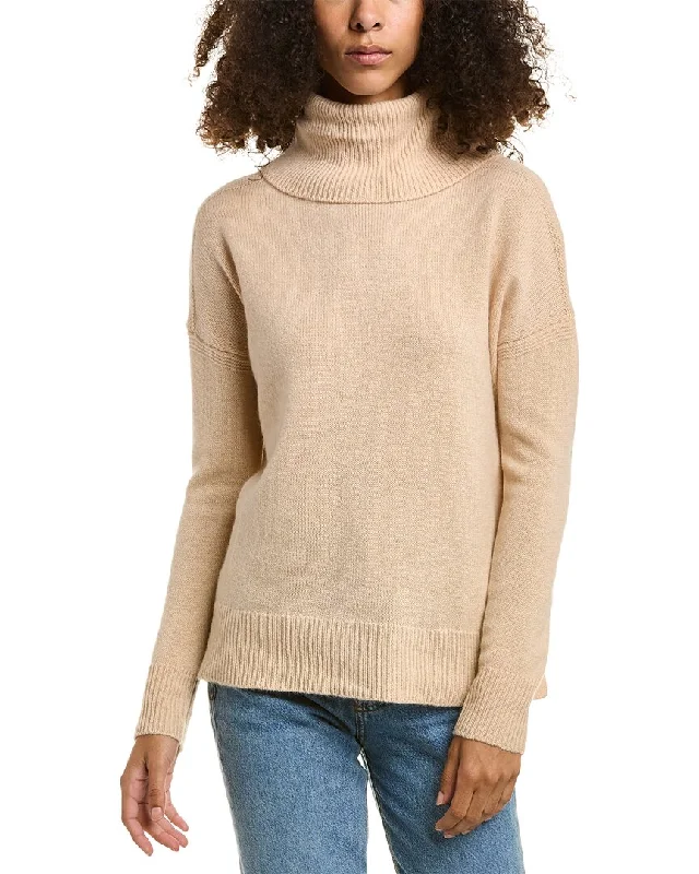 Alashan Back Zip Turtleneck Cashmere Sweater