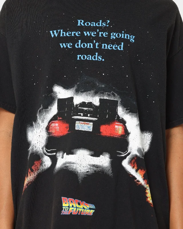 American Thrift X Back To The Future Back To The Future 1 Vintage T-Shirt Washed Black