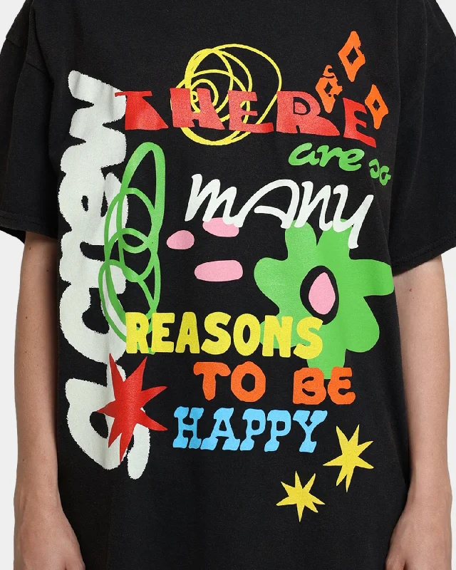 Goat Crew Reasons To Be Happy Vintage T-Shirt Black Wash