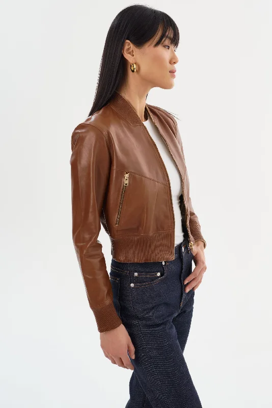 KORDELLA | Reversible Leather Bomber Jacket