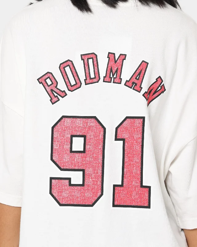 Mitchell & Ness Chicago Bulls Dennis Rodman #91 N & N Oversized T-Shirt Vintage White