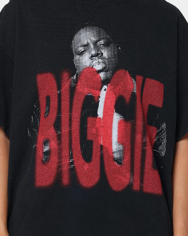 Notorious B.I.G Giant Text Vintage T-Shirt Black Wash