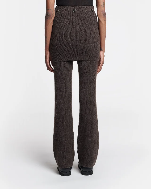 Basy - Compact Merino Wool Pants - Coffee