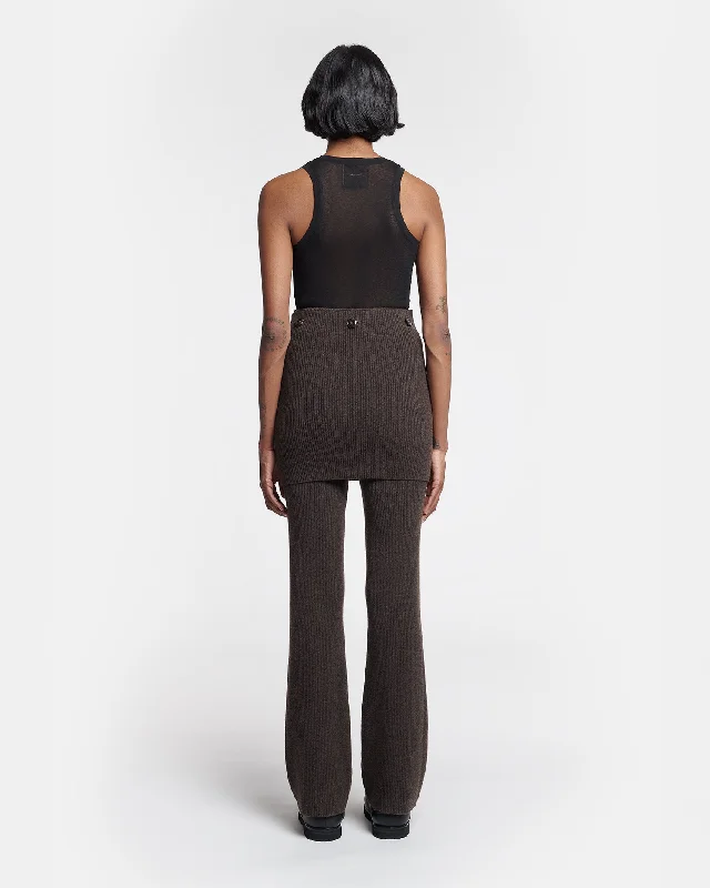 Basy - Compact Merino Wool Pants - Coffee