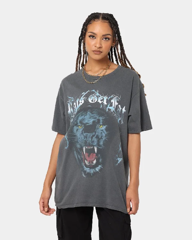 Rats Get Fat Panther Vintage T-Shirt Black Dye