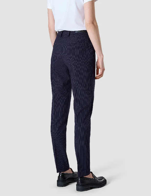 Essential Pants Tapered Navy Pinstriped