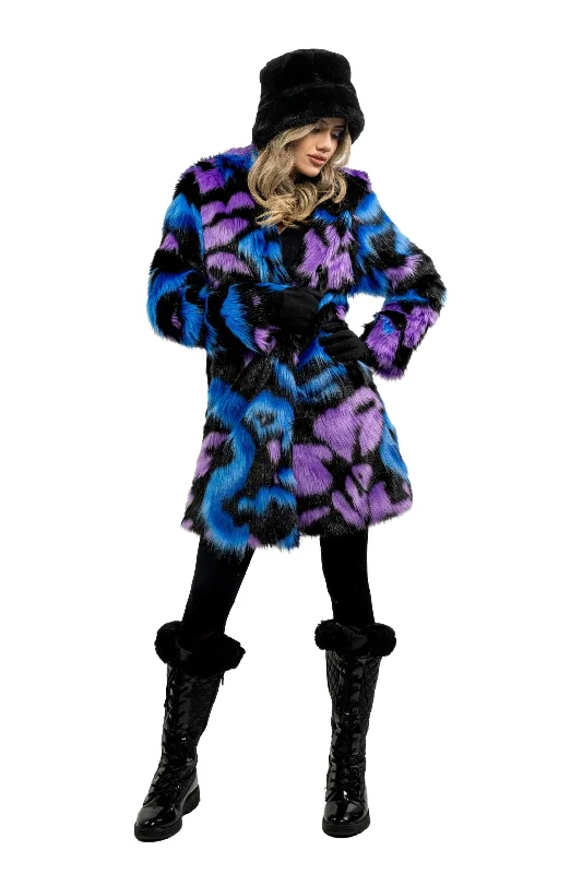 Women's Short Playa Coat in ""Twilight Bloom""