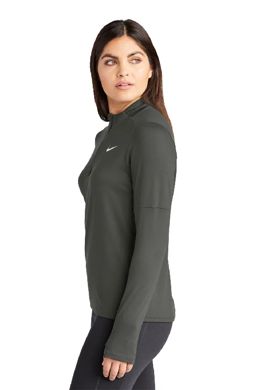 Nike Womens Element Dri-Fit Moisture Wicking 1/4 Zip Sweatshirt - Anthracite Grey