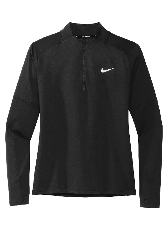 Nike Womens Element Dri-Fit Moisture Wicking 1/4 Zip Sweatshirt - Black