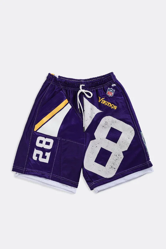 Unisex Rework Vikings NFL Jersey Shorts - Women-XS, Men-XXS