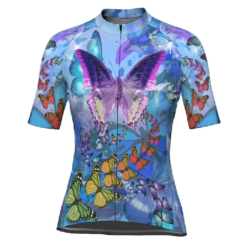 Customized Butterfly Winter Thermal Fleece Short Sleeve For Women