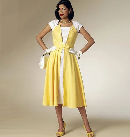 Butterick 6211 Misses' Retro Dress and Belt Pattern