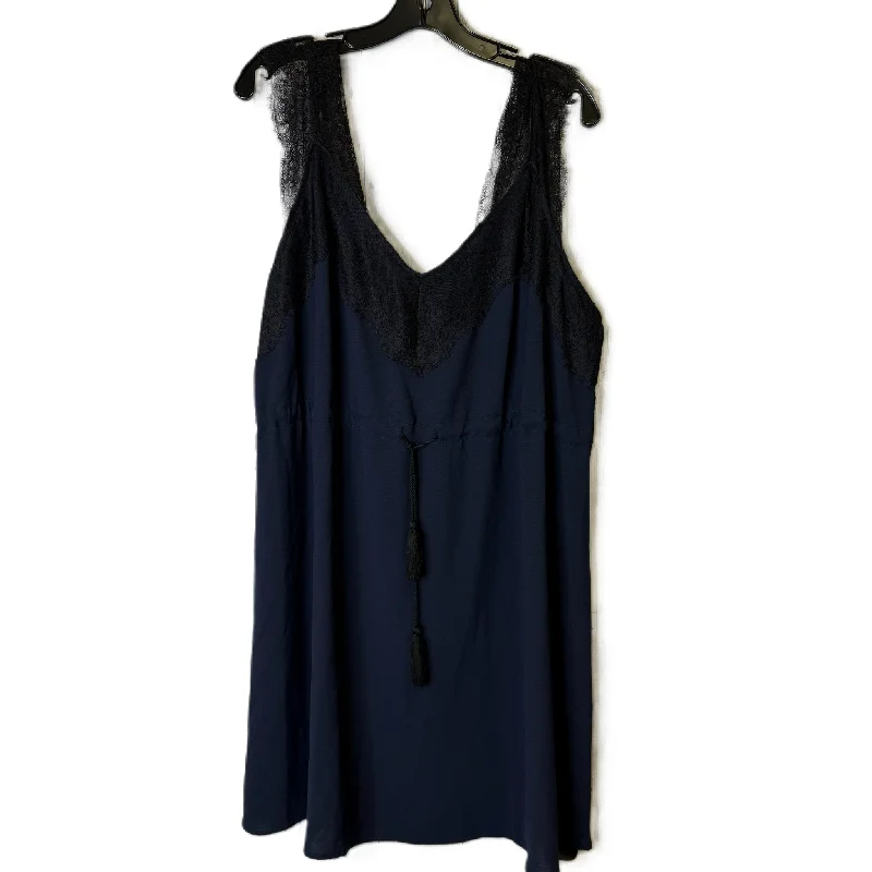 Dress Casual Short By Kate Kasin In Blue, Size: 2x