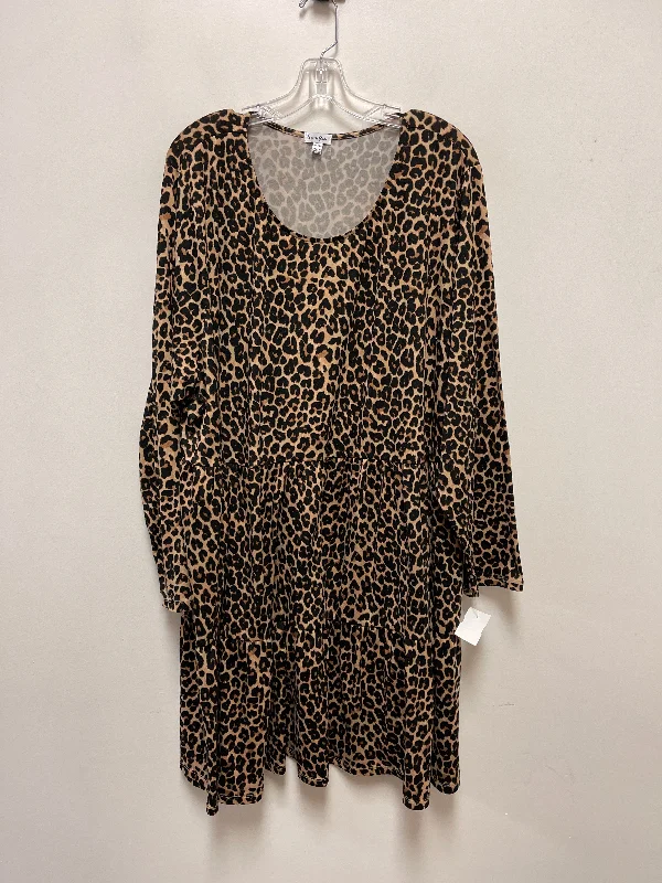 Dress Casual Short By Love Fire In Animal Print, Size: 4x
