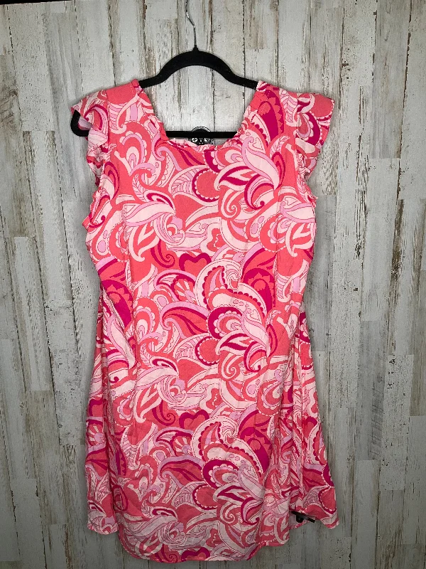 Pink Dress Casual Short Cmc, Size 2x