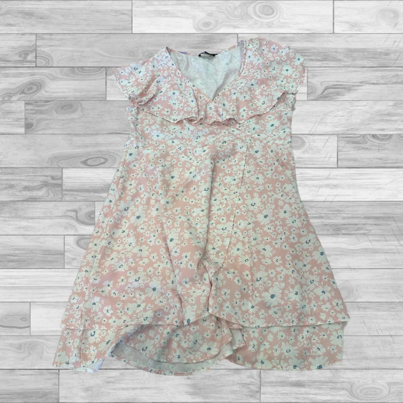 Pink Dress Casual Short Suzanne Betro, Size 1x