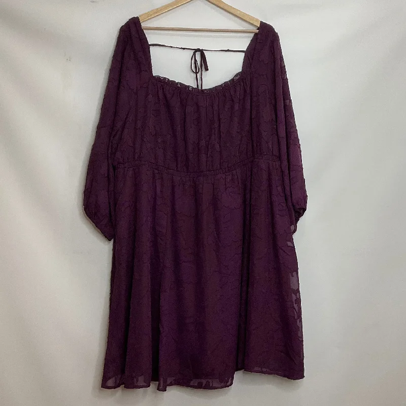 Purple Dress Casual Short Torrid, Size 3x