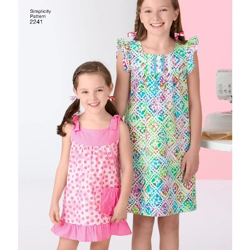 Simplicity Pattern 2241 Girl's Dresses | Learn to Sew  Size 3 - 6