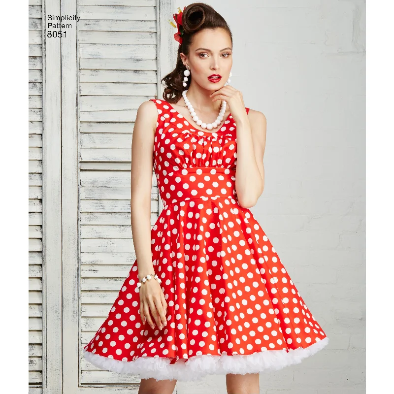 Simplicity Pattern 8051 Rockabilly dresses
