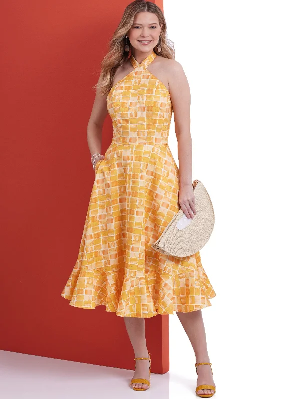 Butterick sewing pattern 6942 Halter Style Dresses