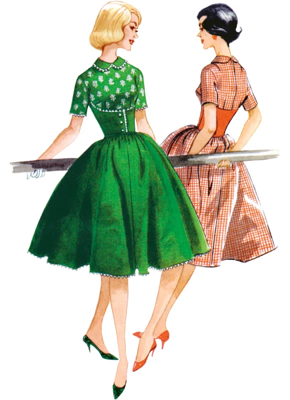 McCall's 8401 sewing pattern 1950's Midriff Dress
