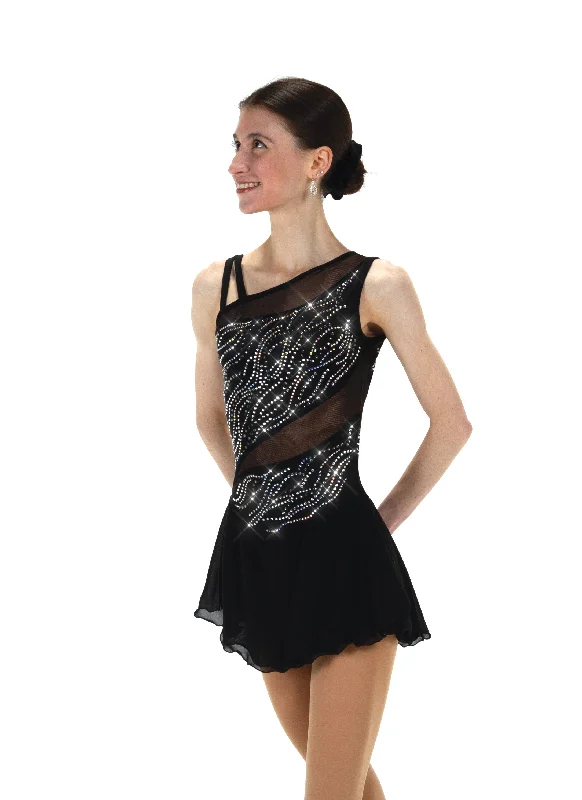 Solitaire F24004S Mesh Inset Dress Crystals Youth