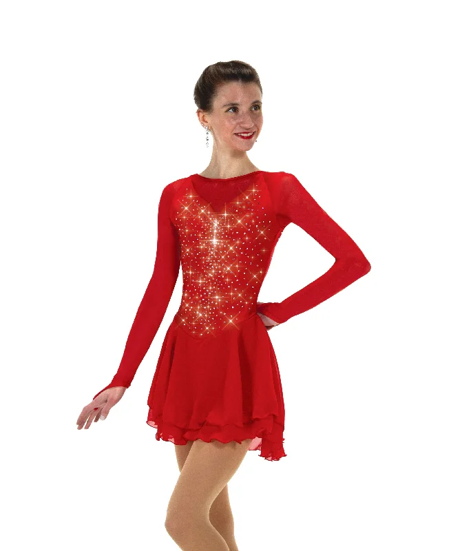 Solitaire F24010R Low Scoop Back Dress Crystals Youth
