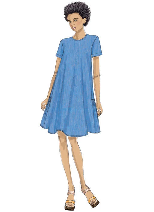 Vogue Pattern 9237 Misses' A-Line, Back-Ruffle Dresses