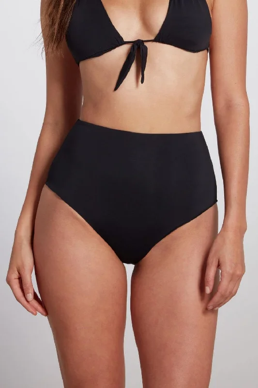 Maya High Waisted Bikini Bottom in Black Backless bikini, Sexy, Elegant, Trendy