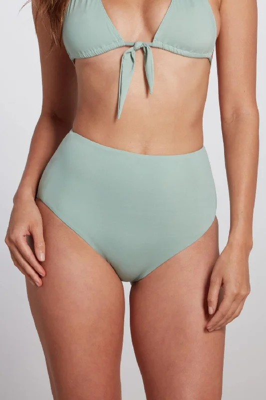 Maya High Waisted Bikini Bottom in Sage Green Back tie bikini top, Adjustable, Trendy, Sexy Maya High Waisted Bikini Bottom in Sage Green Back tie bikini top, Adjustable, Trendy, Sexy