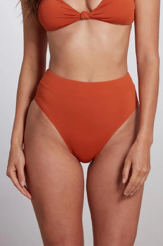 Olivia High Waist High Cut Bikini Bottom - Pumpkin String bikini, Minimalist, Sexy, Comfortable Olivia High Waist High Cut Bikini Bottom - Pumpkin String bikini, Minimalist, Sexy, Comfortable