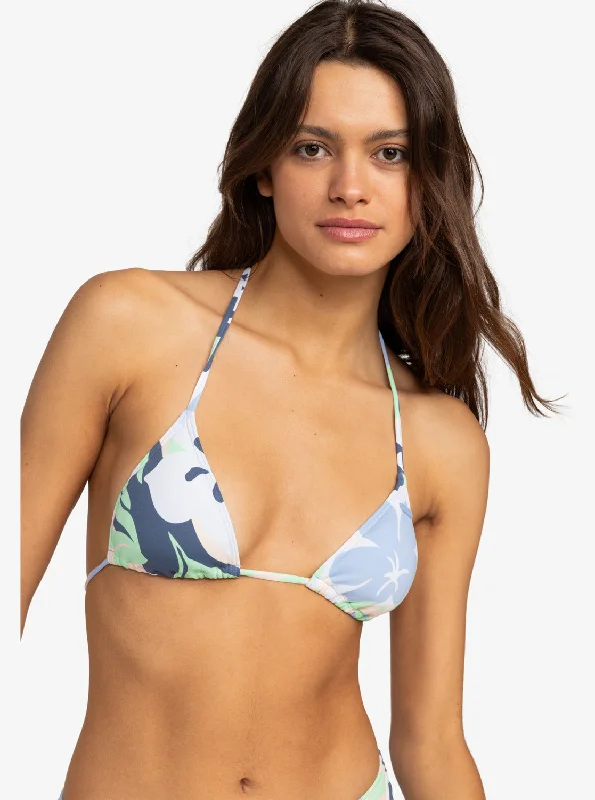 Printed Beach Classics Mini Tiki Tri Bikini Top - Vintage Indigo Archive Roxy Sports bikini set, Comfortable, Active, Trendy Printed Beach Classics Mini Tiki Tri Bikini Top - Vintage Indigo Archive Roxy Sports bikini set, Comfortable, Active, Trendy