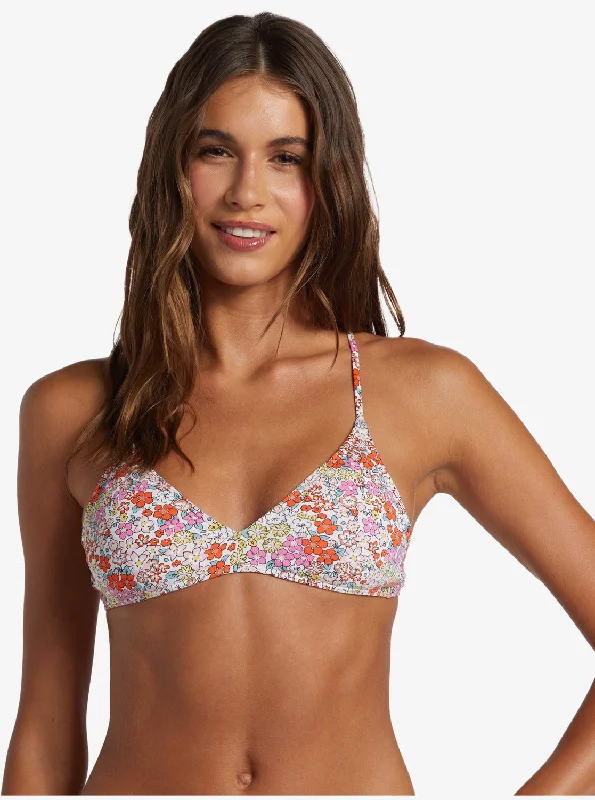 Printed Beach Classics Triangle Bikini Top - Tiger Lily Autumn Ditsy Ribbed bikini top, Comfortable, Sexy, Trendy Printed Beach Classics Triangle Bikini Top - Tiger Lily Autumn Ditsy Ribbed bikini top, Comfortable, Sexy, Trendy