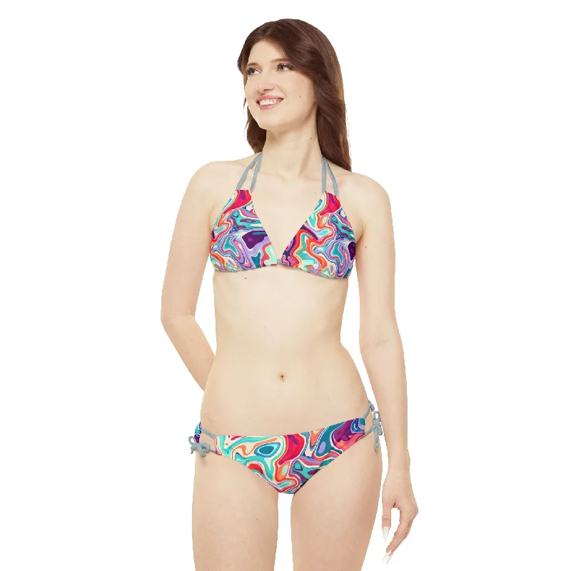 Psychedelic Turquoise Strappy Bikini Neon bikini, Vibrant, Bold, Sexy