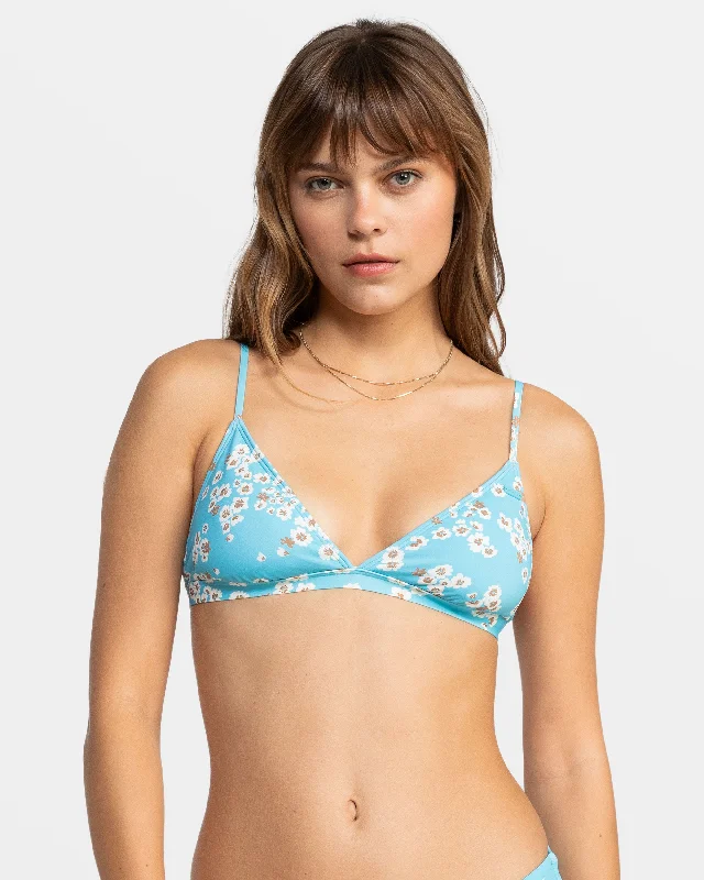 Printed Beach Classics Fixed Triangle Bikini Top - Maui Blue Margarita Bikini with skirt, Feminine, Trendy, Summer Printed Beach Classics Fixed Triangle Bikini Top - Maui Blue Margarita Bikini with skirt, Feminine, Trendy, Summer