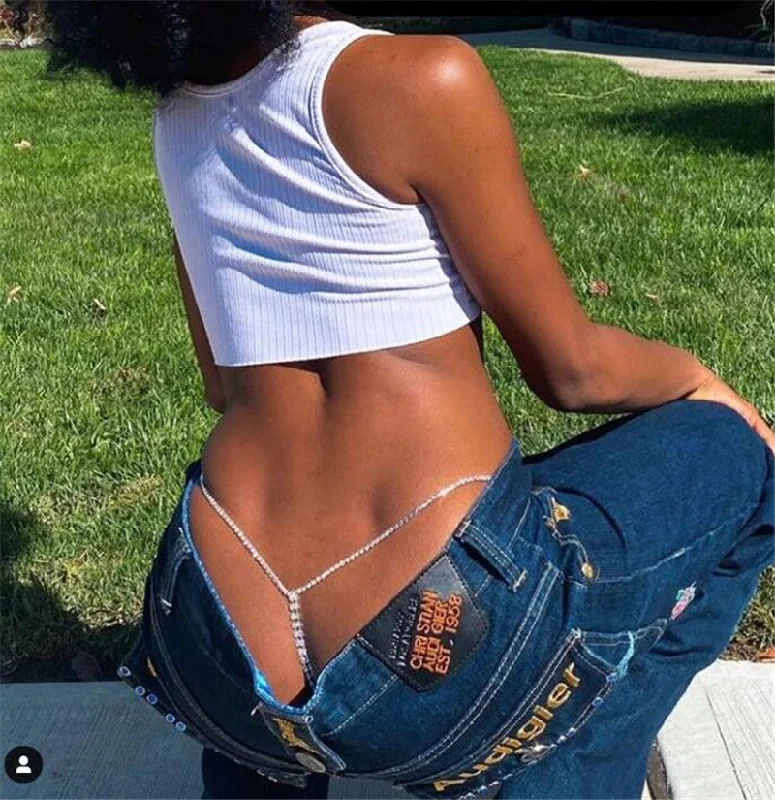Punk Simple Letter Multi Layer Sexy Bing Butterfly Waist Chain Crystal Belly Chain Women Summer Beach Bikini body chain Cross-back bikini, Trendy, Sexy, Comfortable Punk Simple Letter Multi Layer Sexy Bing Butterfly Waist Chain Crystal Belly Chain Women Summer Beach Bikini body chain Cross-back bikini, Trendy, Sexy, Comfortable