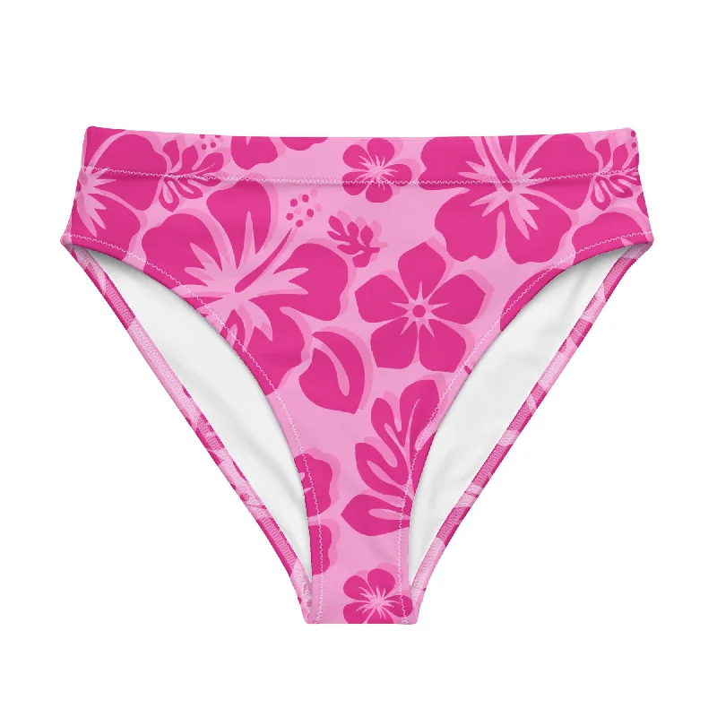 Raspberry Pinks Hawaiian Flowers High Waisted Bikini Bottom Tie-dye bikini, Fun, Trendy, Stylish Raspberry Pinks Hawaiian Flowers High Waisted Bikini Bottom Tie-dye bikini, Fun, Trendy, Stylish