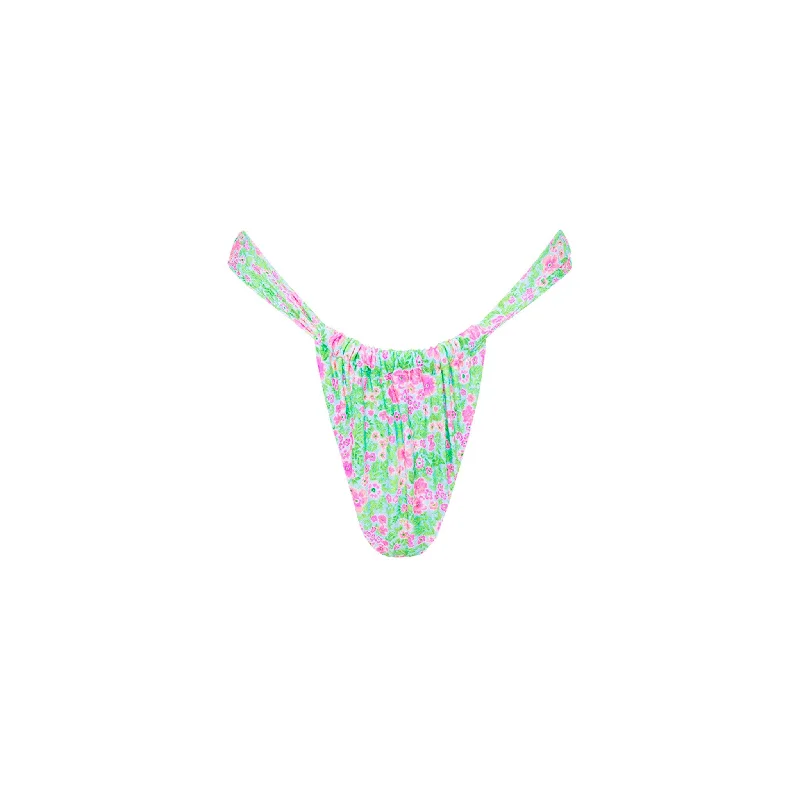 Ruched Thong Bikini Bottom - Forbidden Love Bikini with button detail, Trendy, Chic, Sexy Ruched Thong Bikini Bottom - Forbidden Love Bikini with button detail, Trendy, Chic, Sexy