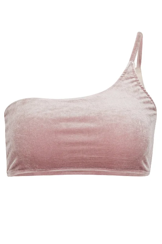 Serena Velvet One Shoulder Bikini Top Sporty bikini, Athletic, Comfortable, Trendy