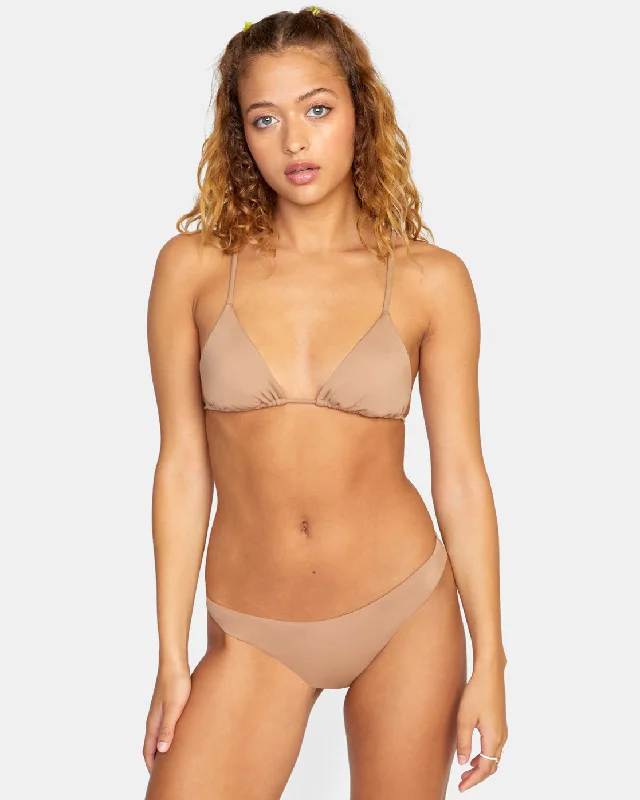 Solid Slide Triangle Bikini Top - Wood Plunge top bikini, Sexy, Trendy, Comfortable