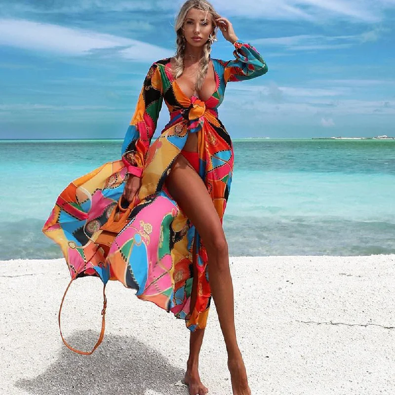 ST9205431 Wholesale Custom 2022 Colorful Print Bikini Beach Cover up Tunics for Beach Long Kaftan Bikini Cover up Bikini with straps, Adjustable, Comfortable, Trendy ST9205431 Wholesale Custom 2022 Colorful Print Bikini Beach Cover up Tunics for Beach Long Kaftan Bikini Cover up Bikini with straps, Adjustable, Comfortable, Trendy