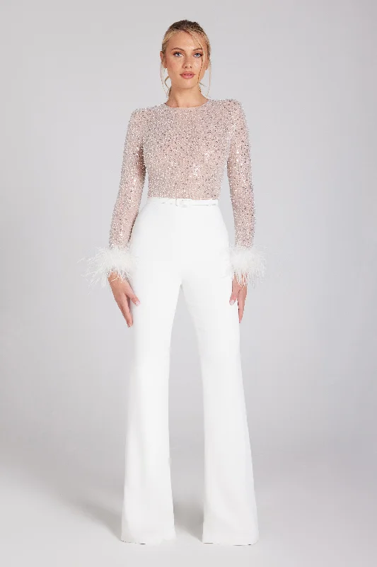 Amelia White Jumpsuit Off-shoulder jumpsuit, Elegant, Cocktail party, Fashionable