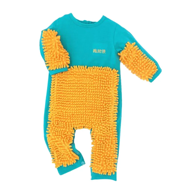 Max Baby Mop Romper Clothes Crawling Jumpsuit Cleaning Mop Suit Light Blue 85cm Pleated wide leg jumpsuit, Feminine, Elegant, Stylish Max Baby Mop Romper Clothes Crawling Jumpsuit Cleaning Mop Suit Light Blue 85cm Pleated wide leg jumpsuit, Feminine, Elegant, Stylish