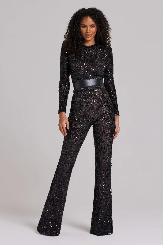 Bella Black Dark Nude Jumpsuit Denim jumpsuit, Classic design, All-season, Casual