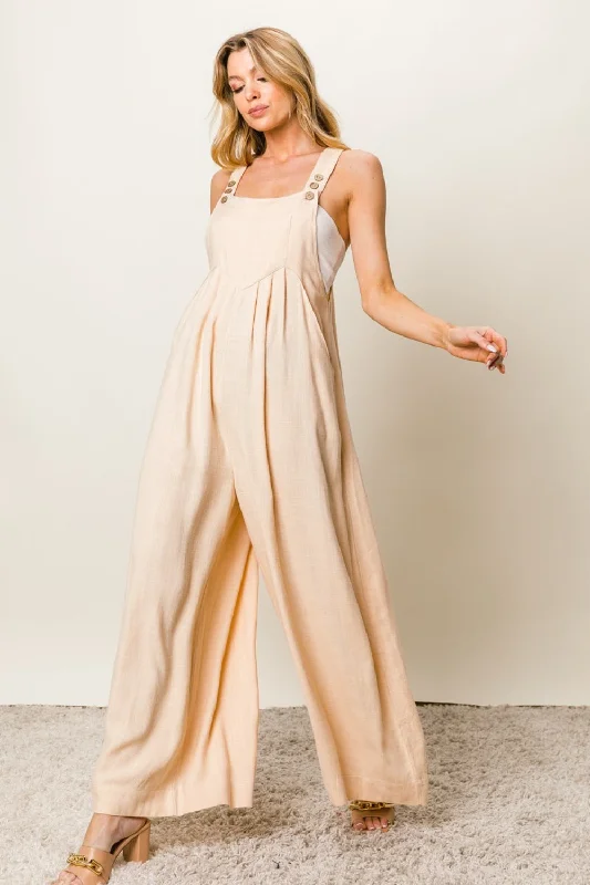 Texture Sleeveless Wide Leg Jumpsuit in Oatmeal Blue jumpsuit, Stylish, Fashionable, Chic Texture Sleeveless Wide Leg Jumpsuit in Oatmeal Blue jumpsuit, Stylish, Fashionable, Chic